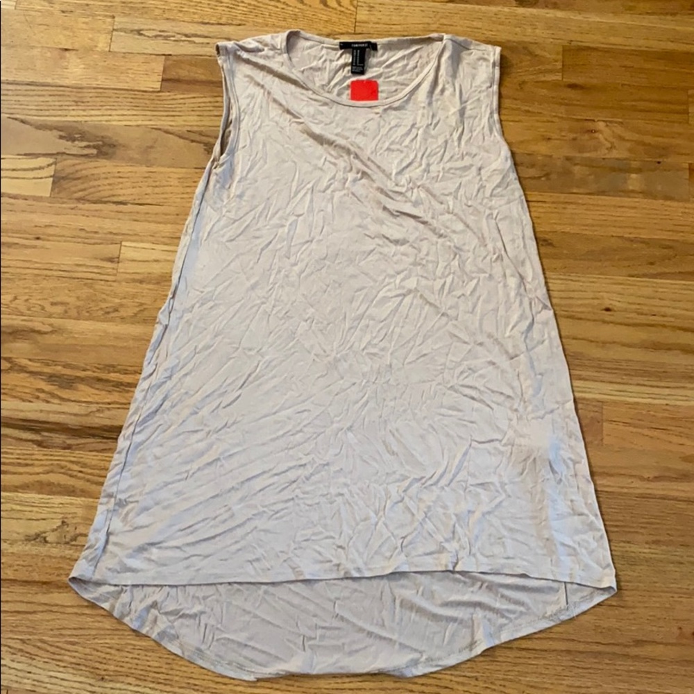 F21 tan mini dress